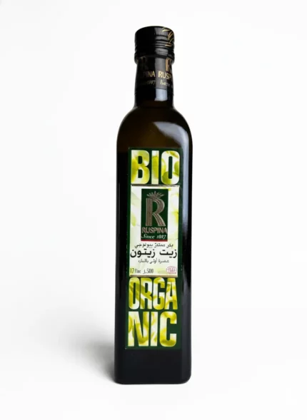 Huile d’Olive Extra Vierge Biologique Ruspina – 500 ml Bouteille en Verre